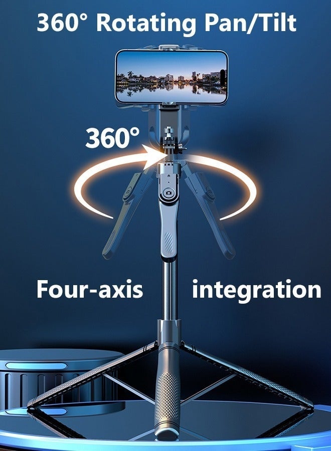 Bukela 2026 New Aluminum Alloy Selfie Stick Phone Stabilizer 360° Rotating Multifunctional Portable Tripod 35-210cm with Wireless Remote Control Phone Holder and Beauty LED Light Suitable for All Cell Phones - Image 2