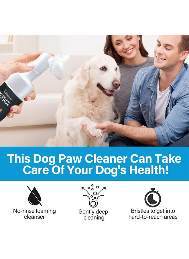 YEGBONG - 100ML Dog Paw Cleaner Shampoo Foaming Paw Cleanser For Dogs Puppy Cats Pets Dry Shampoo Foot Cleaner Brush Scrubber No Rinse, Portable Pet Paw Cleaner, Effective Cleaning For Dog Paw - Image 1