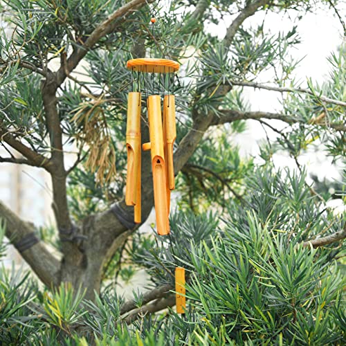 MUMTOP Bamboo Wind Chimes, Outdoor Wooden Wind Chime with Amazing Deep Tone for Garden, Patio, Home or Outdoor Decor - Image 5