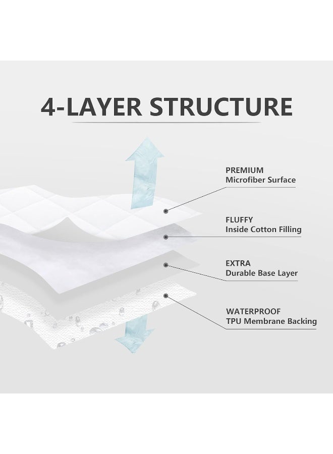 Ruili Twin Size Quilted Fitted Mattress Pad Waterproof Breathable Soft Mattress Protector Deep Pocket Fitted Style Bed Cover VinylFree - Image 5