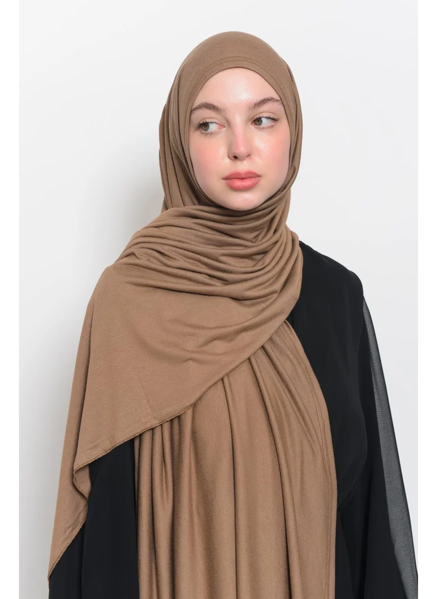 التوبة Ready Practical Interlocking Luxury Organic Plain Combed Cotton Shawl Aligned-Chocolate