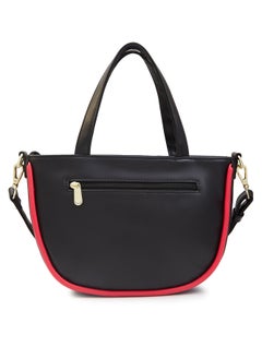 CAPRESE Caprese Gracie Solid Black Faux Leather Medium Satchel Bag  - Image 3