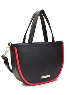 CAPRESE Caprese Gracie Solid Black Faux Leather Medium Satchel Bag  - Image 4