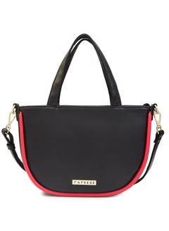 CAPRESE Caprese Gracie Solid Black Faux Leather Medium Satchel Bag  - Image 1