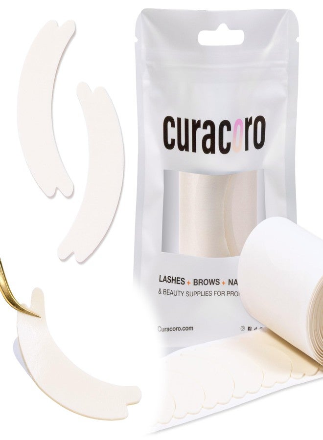 Curacoro Double Foam Eye Pads For Lash Extension, Hypoallergenic Eye Pads Lash Extension Supplies for Oily Skin & Sensitive Eyes, Soft Sticky Pads for Lash Perm Lamination, Lash Remover (46 Pads - Image 1