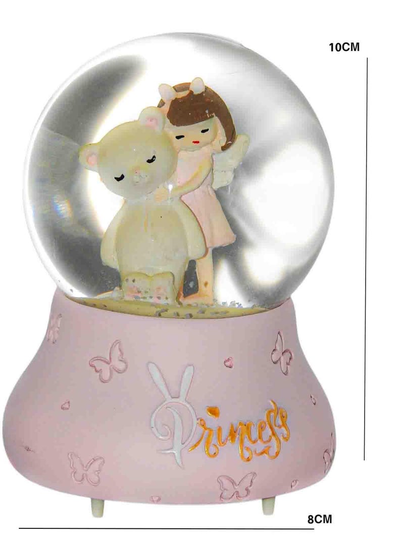 Ball Snow Crystal Music Box LED Light 10x8 Cm -My Little Princess - Image 2