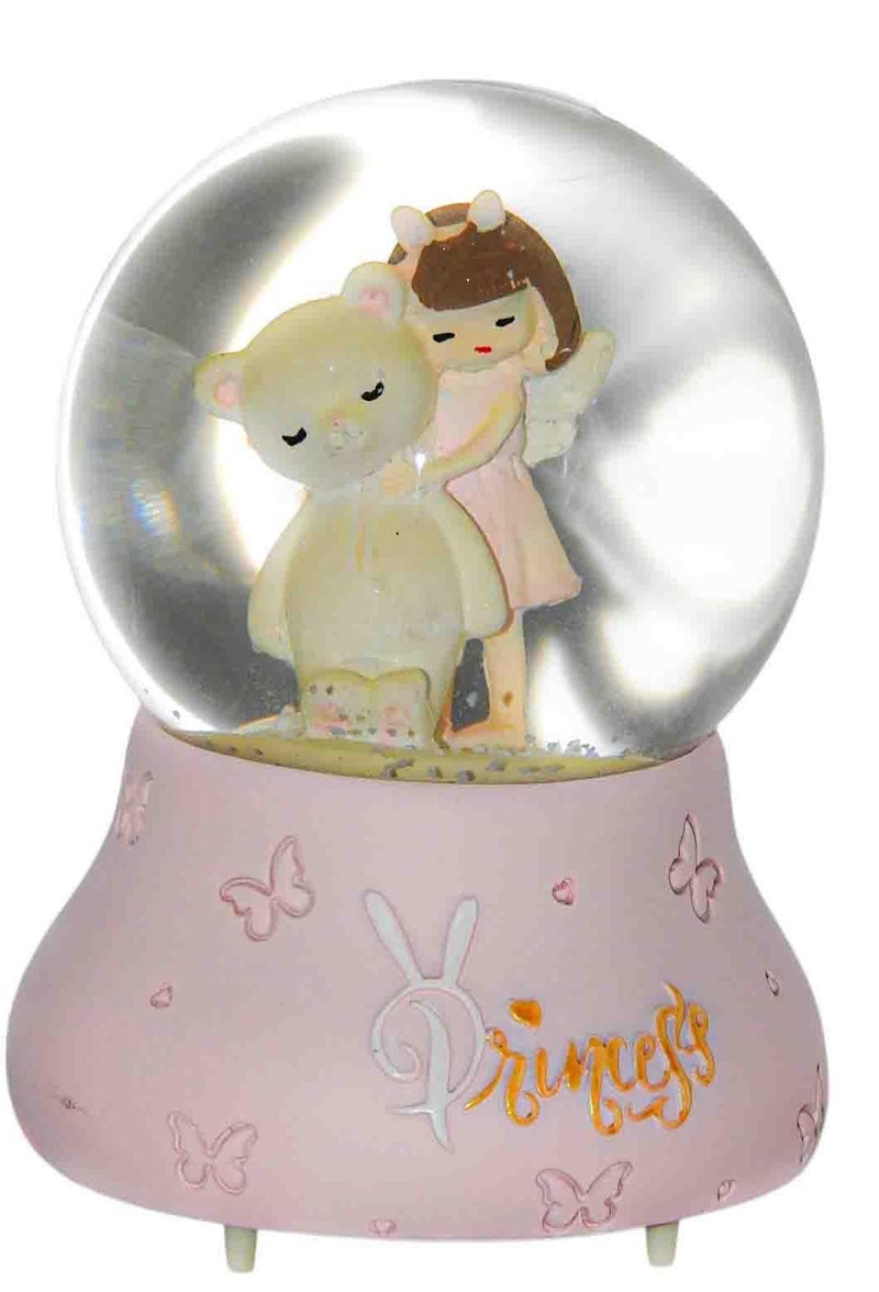 Ball Snow Crystal Music Box LED Light 10x8 Cm -My Little Princess - Image 1