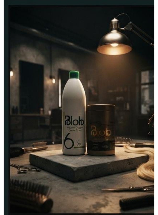 Blob Hair Oxygen Cream 6% 1000 ml + Blob Bleaching Powder 450 Gm (Packaging may vary) - Image 3