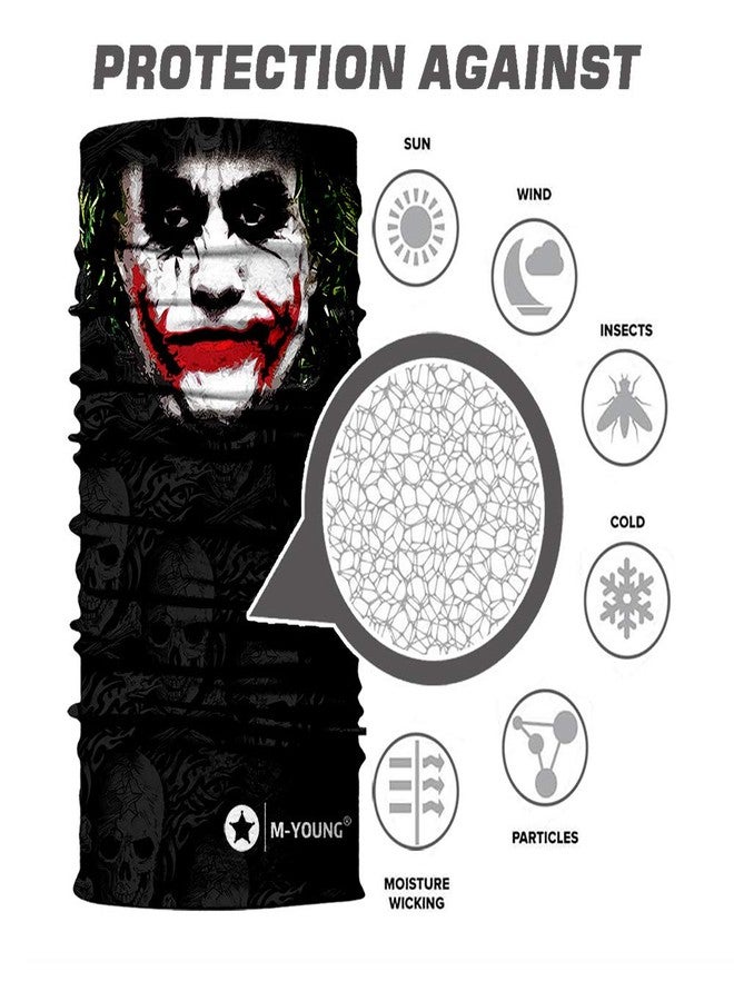M-YOUNG Skull Face Mask Bandanas, Neck Gaiter, Headwear, Magic Scarf, Headband for dust Sun Wind - Image 2