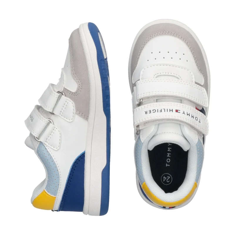 تومي هيلفيغر Kids Low Top Velcro Sneakers
