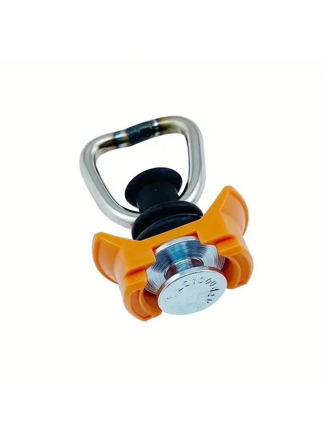 6pcs Orange Heavy Duty Single Stud Fitting L Track For Airline Aluminum L Track Rail Logistic Installation With Break Strength Capacity 3499.99lb Stainless Steel D Ring And W Plastic Base Keeper For Cargo Control And Secure Fastening - Image 5