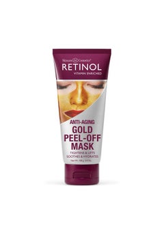 RETINOL Gold Peel-Off Mask - Tightens, Lifts, Soothes & Hydrates Skin For Luminous Finish - Real Gold Helps Firm & Brighten While Flower Extracts Nourish & Restore Youthful Texture  - Image 1