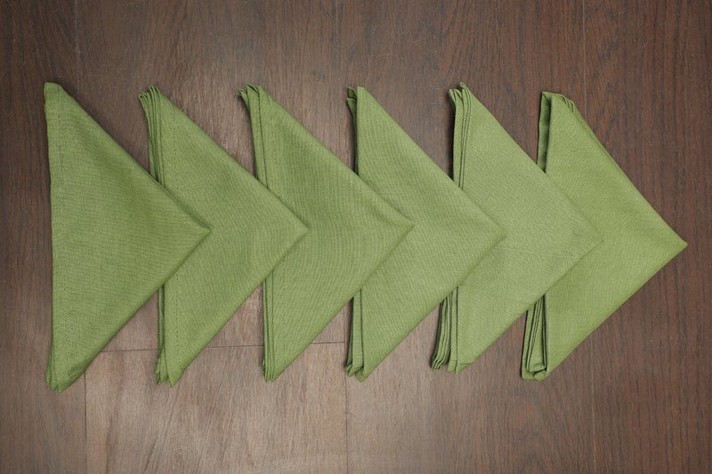 Dekor World Stripe Plain Printed Green Napkin Set (Pack of 12)-Dinning and Table Range - Image 3