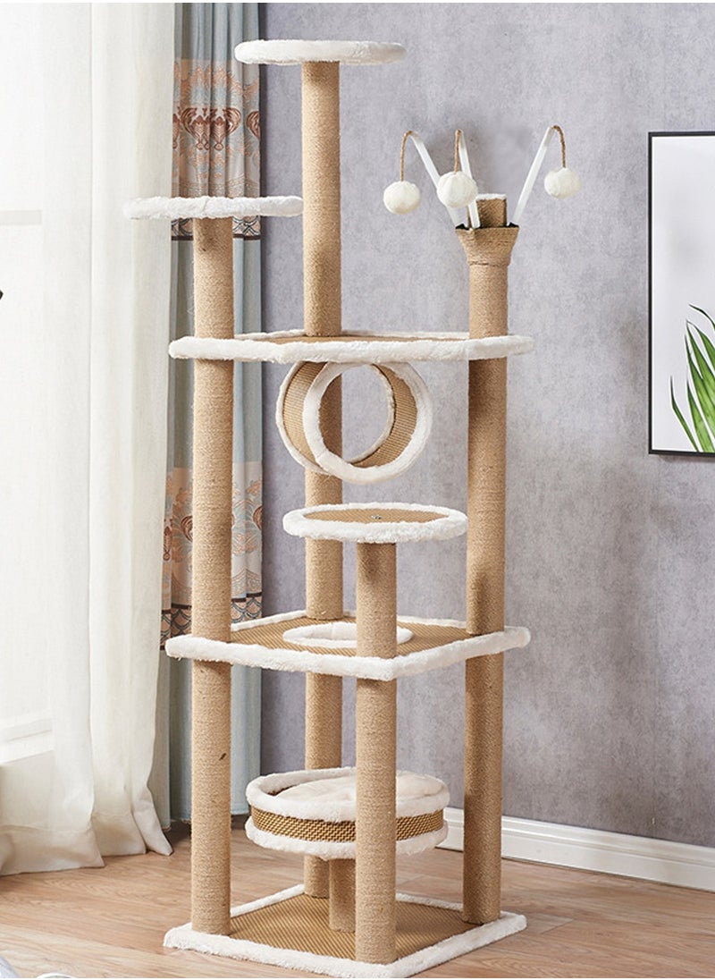 Kidle - Cat Toys Cat Teaser Wholesale Rattan Mat Cat Supplies Cat Jumping Platform Cat Scratching Post Cat Supplies Jumping Platform Cat Scratching Board Vertical - Image 1