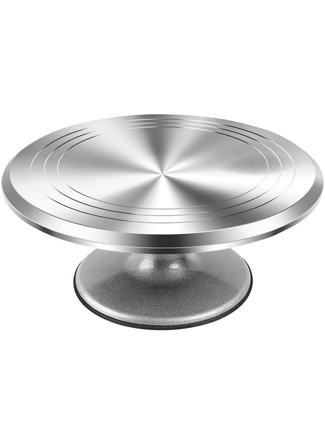 RFAQK RFAQK 12 Inch Aluminum Alloy Revolving Cake Stand, Cake Turntable for Decorating Rotating Cake Stand for Cupcakes, Pastries and Cake Decorations  - Image 1