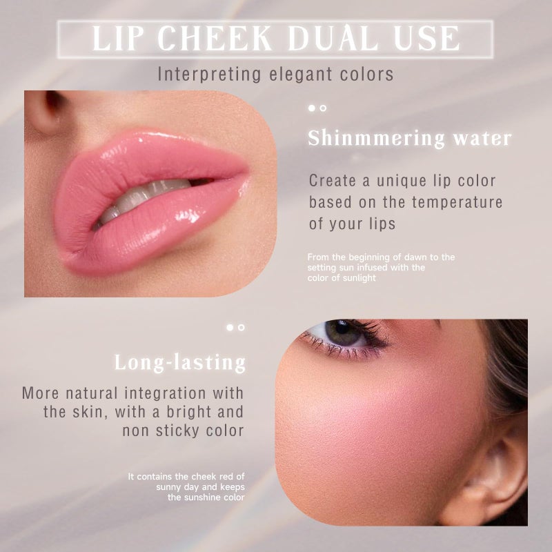 NewBang Color Changing Blush Stick for Cheeks Makeup,Clear Blush PH Temperature Changing Pink Cream Blusher Magic Waterproof Face Stick Multi-Use Lips and Cheek Tint,Matte Finish Natural Lightweight - Image 5