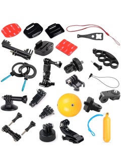 Universal Accessories For Sports Cameras J-type Adapter Base Adapter Long Screw Integrated Base Selfie Five-finger Ring-Color:gopr Bottle Cap Set Black