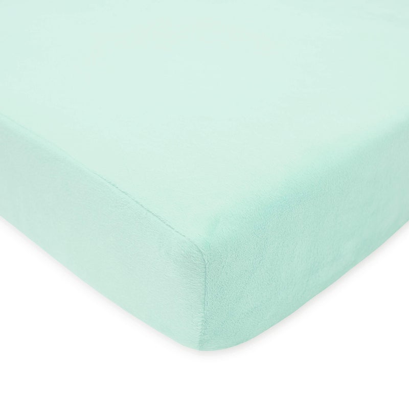 American Baby Company American Baby Company Heavenly Soft Chenille Fitted Crib Sheet 28 x 52 Warm and Cozy Neutral Chenille Sheet Fair Aqua for Boys and Girls Fits Crib and Toddler Bed mattresses 