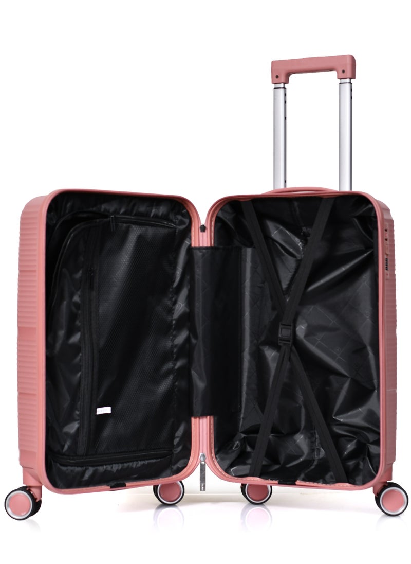 Morano Luggage 20 Inch Carry-On Luggage with Four Spinning Wheels Made of PP Material Durable Suitcase Designed with Safety Lock (Rose Golden) - pzsku/Z581CB17C3336CDAB1E32Z/45/_/1708937639/3319c338-bedd-446b-995d-0cb502312e3e