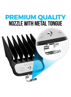 OVLUX OVLUX Professional Cordless Hair Clippers for Men, Rechargeable Full Metal Beard Trimmer, Barbers Trimmer, Ideal Gift for Men, Dad - Silver.  - Image 3
