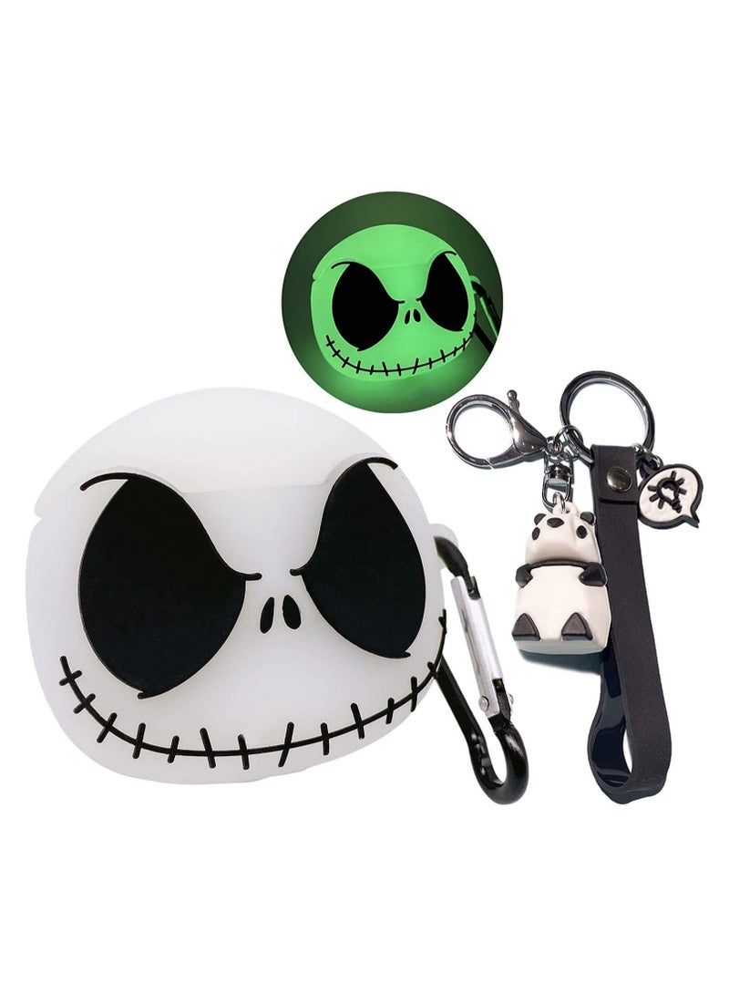 عام غطاء لسماعات Airpods Pro، غطاء مع سلسلة مفاتيح، غطاء جمجمة مضيء متوافق مع Airpods Pro - Image 1