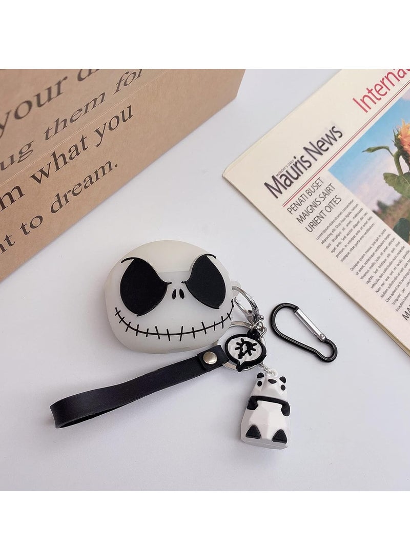 عام غطاء لسماعات Airpods Pro، غطاء مع سلسلة مفاتيح، غطاء جمجمة مضيء متوافق مع Airpods Pro - Image 3