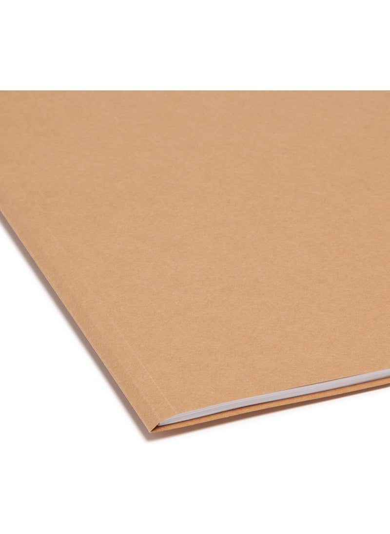Smead Smead File Folder, Reinforced 2/5-Cut Tab Right Position, Guide Height, Letter Size, Kraft, 100 per Box (10786)  - Image 2
