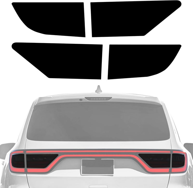 NDRUSH Blackout Taillight Vinyl Tint Film Precut Overlay Tail Light Wrap Cover Compatible with Dodge Durango 2014-2021 - Image 1