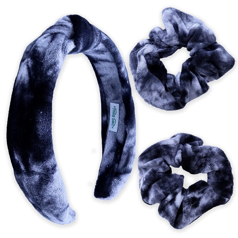 FROG SAC FROG SAC Spa Headband for Washing Face Teen Girls Tie Dye Terrycloth Skincare Headbands and Wristbands Soft Facial Makeup Towel Head Band Skin Care Girl Hair Accessories 