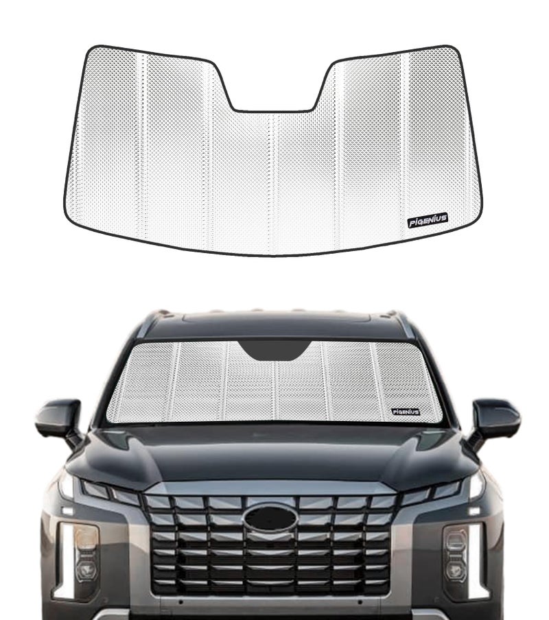 Pigenius Windshield Sun Shade for 20202023 Hyundai Palisade Front Window Sunshade with Storage Bag