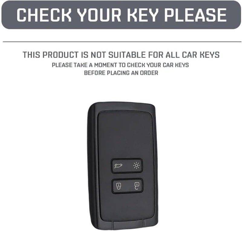 Leather Key Fob Cover for Koleos, Kadjar, Clio, Megane, Talisman, Espace, Zoe, Scenic, Dacia Sandero - Stylish Protection(White Set 2) - Image 2