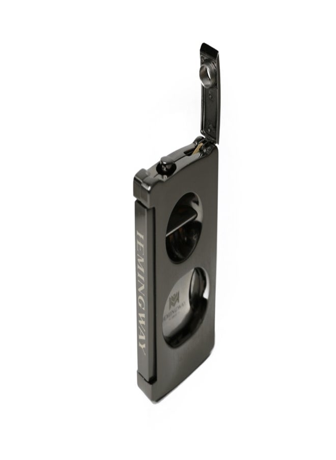 Hemingway Hemingway Luxury Cutter Stainless Steel V-Cut and Round Cut with Punch Black for Home and Office Use  - Image 3