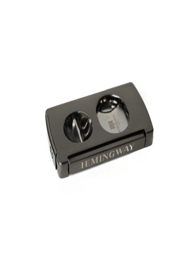 Hemingway Hemingway Luxury Cutter Stainless Steel V-Cut and Round Cut with Punch Black for Home and Office Use  - Image 4