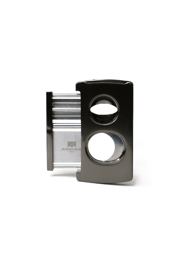 Hemingway Hemingway Luxury Cutter Stainless Steel V-Cut and Round Cut with Punch Black for Home and Office Use  - Image 4