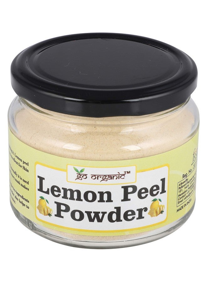 Go Organic مسحوق قشر الليمون العضوي 100% خالي من المواد الكيميائية منظف للبشرة 150 جرام - Image 1