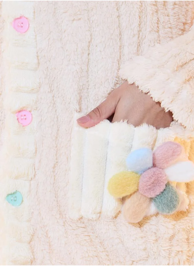Take Two Flower Patch Fleece Shirt & Pyjama Set