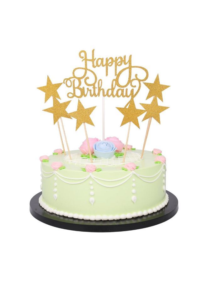 NIBEMINENT 7-Piece Letter Happy Birthday Cake Topper Decorations Set - Image 2