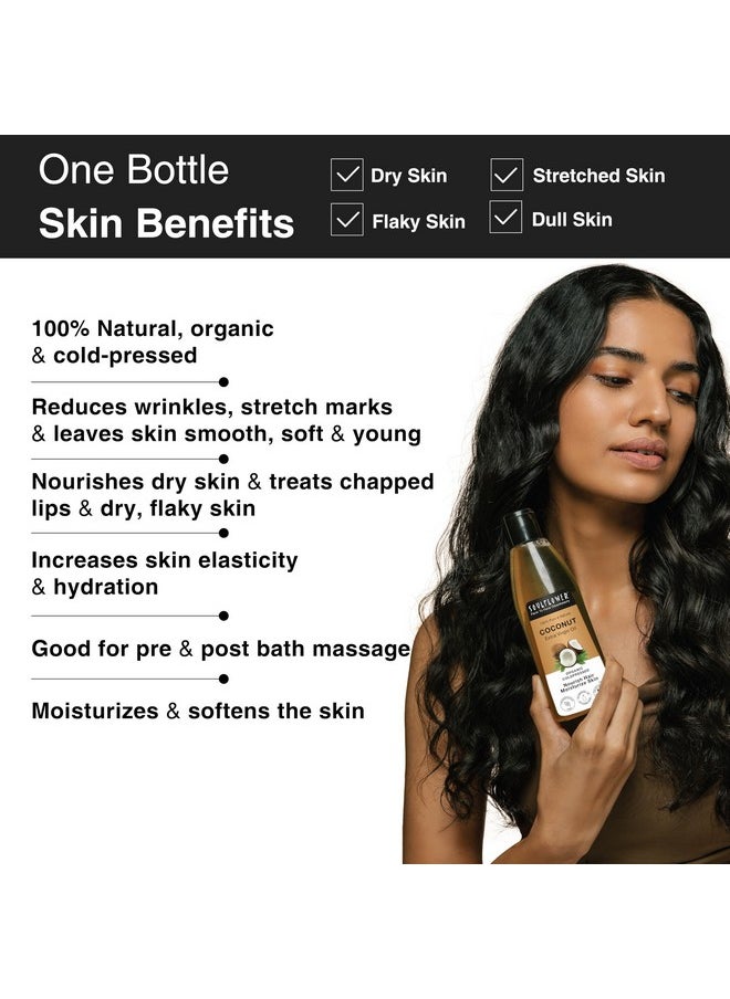 Soulflower Soulflower Extra Virgin Coconut Oil for Hair Growth, Moisturizer, Repair Damaged Hair, Anti Frizz, Baby, Body Massage, 100% Pure, Ecocert Organic Certified, Natural, No Mineral Oil, 120ml (Pack of 1)  - Image 2