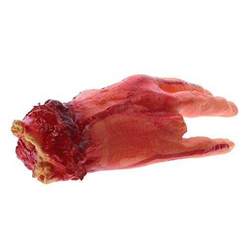 Sage Square Fake Cosmetic Bloody Arm Hand for Prank Halloween Party Props Cosplay Decorations (Short Hand with Broken Finger) - Image 2