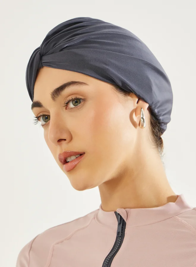 Styli Pink Pack of 3 - Solid Zip-Up Contrast Edge Wrap Tunic with Cap and Leggings Burkini Set for Women | Best Price UAE