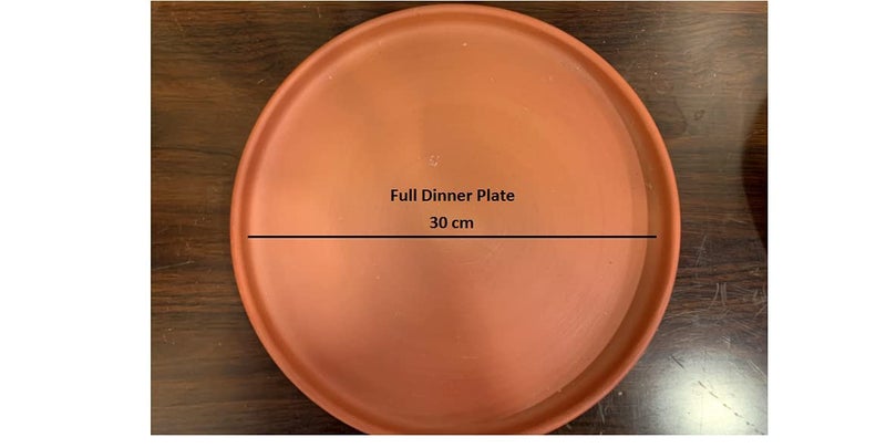 SHRIYAM CRAFTS Clay Plate Terracotta Dinner Plate 12 INCH Pack of 1 - Image 2