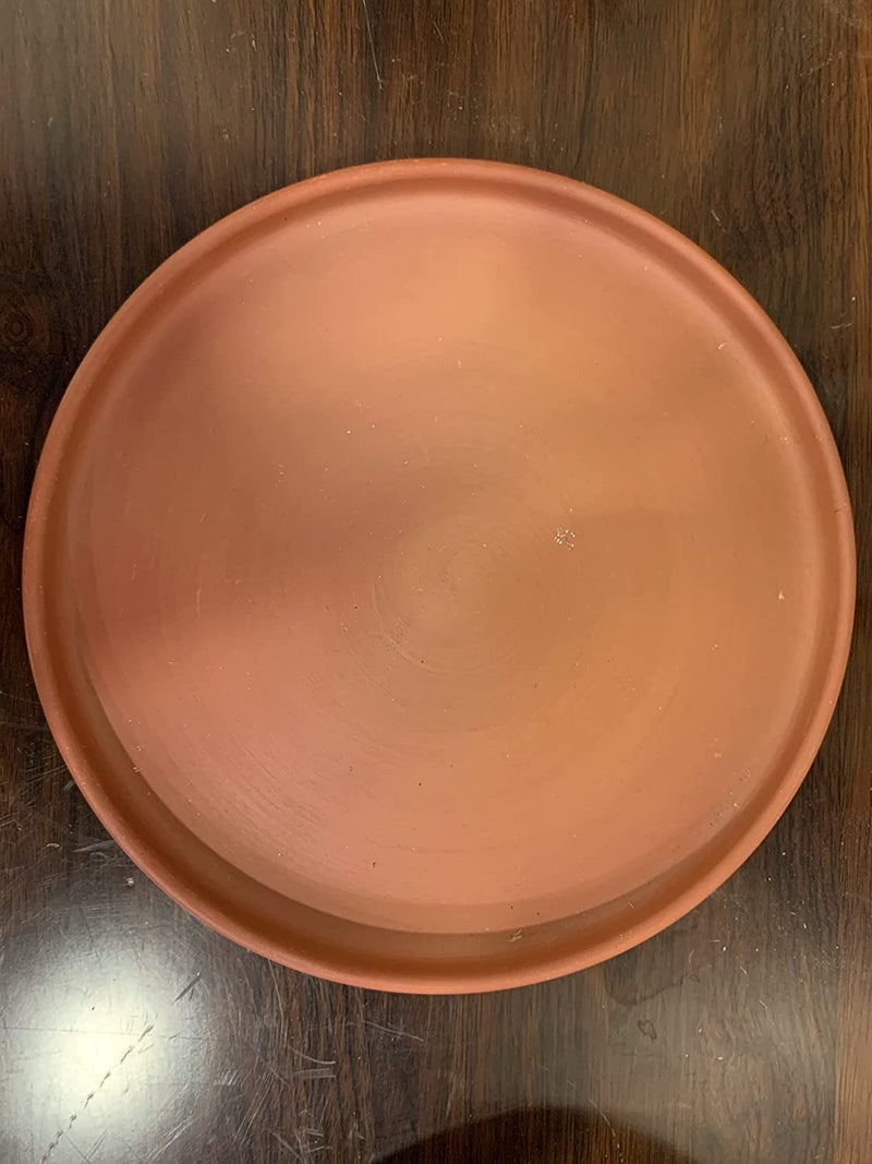 SHRIYAM CRAFTS Clay Plate Terracotta Dinner Plate 12 INCH Pack of 1 - Image 1