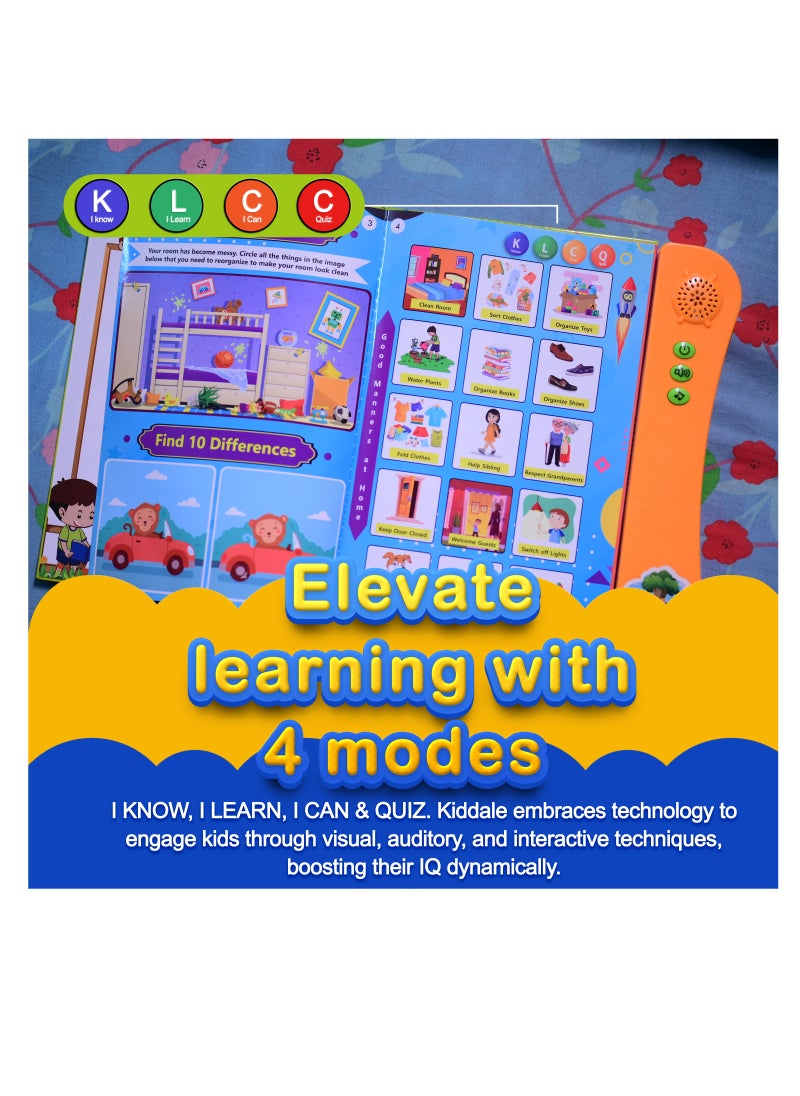 Kiddale Educational Learning Toy for 4+ Kids, Sound Book on Easy Learning of Good Habits and LifeSkills with Musical Rhymes and Audio Stories for 4 5 6 year kid  - Image 4