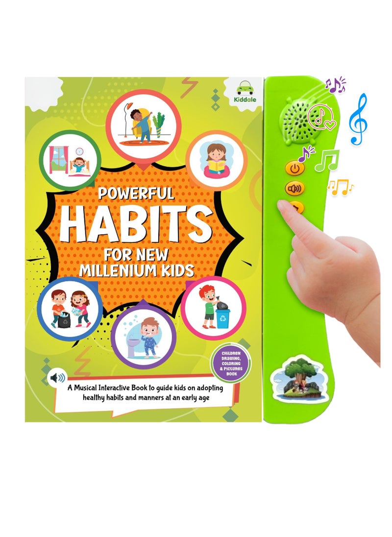 Kiddale Educational Learning Toy for 4+ Kids, Sound Book on Easy Learning of Good Habits and LifeSkills with Musical Rhymes and Audio Stories for 4 5 6 year kid  - Image 1