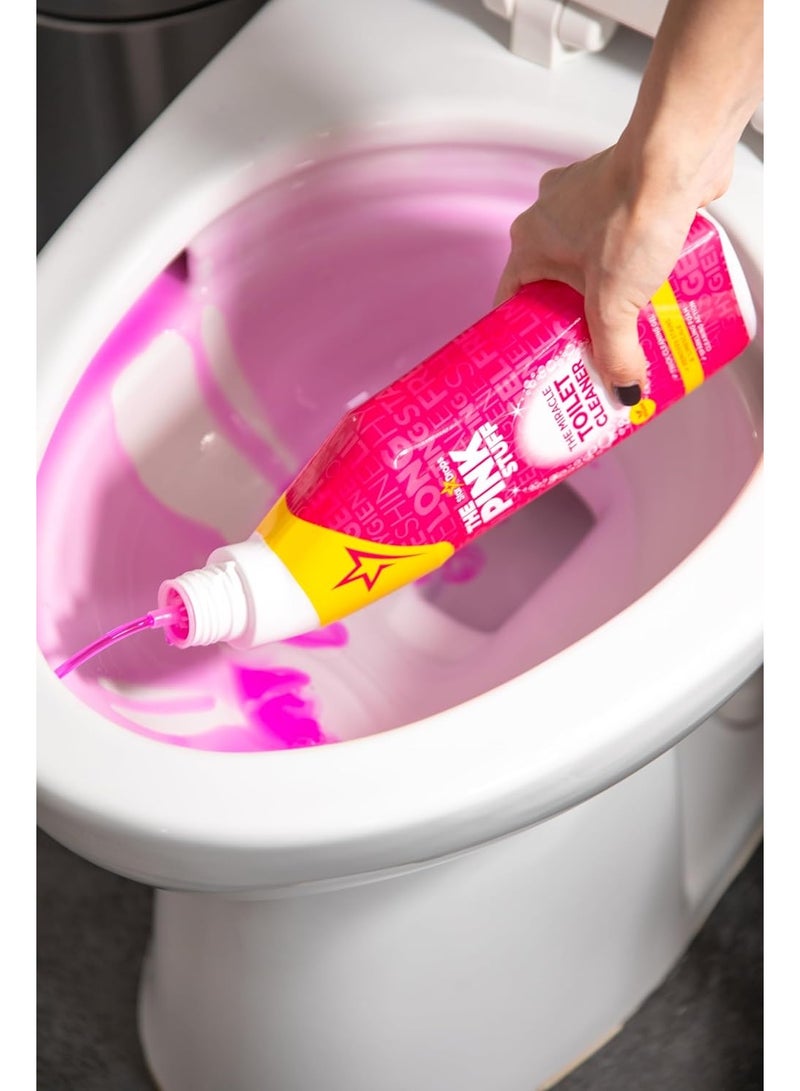 THE PINK STUFF The Pink Stuff Miracle Toilet Cleaner, 750ml – Powerful Stain-Removing Gel for a Sparkling Clean Bowl – Eliminates Limescale, Tough Stains & Odors with Fresh Rhubarb Scent - Image 2