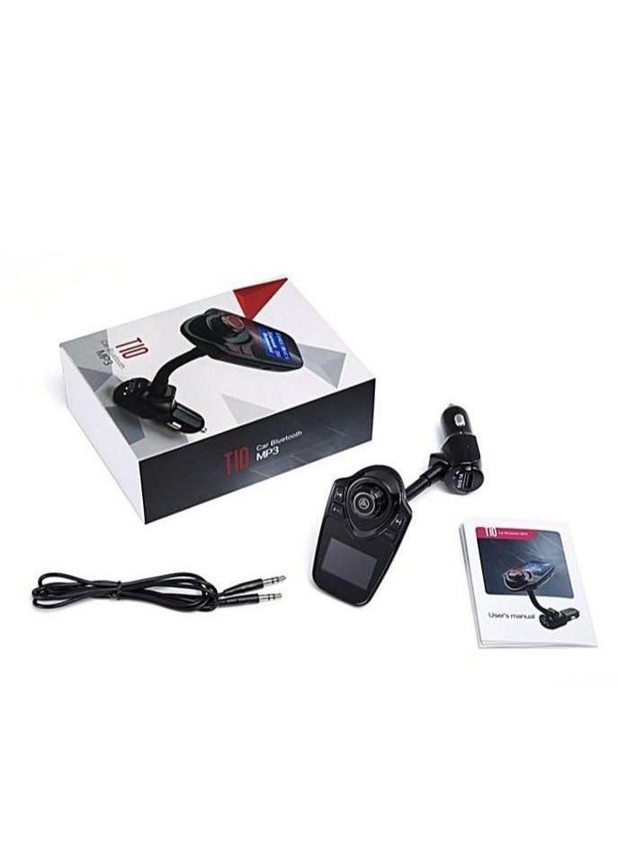 Wireless In Car Bluetooth FM Transmitter Radio Adapter Car Kit  Display Supports TF SD Card and USB Car Charger For All Smartphones Audio Player