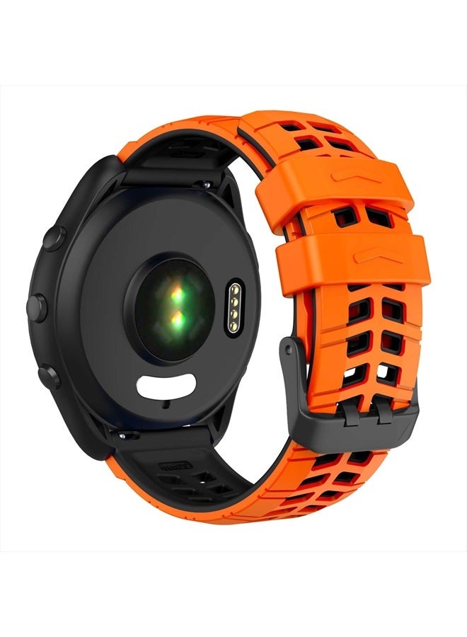 ISABAKE Compatible with Garmin Vivoactive 4/Venu 2/Forerunner 255 265 Bands,Silicone Strap Sport Wristband for Samsung Galaxy Watch 3 45mm/Galaxy Watch 46mm/Gear S3 Frontier Watch Band - Image 1