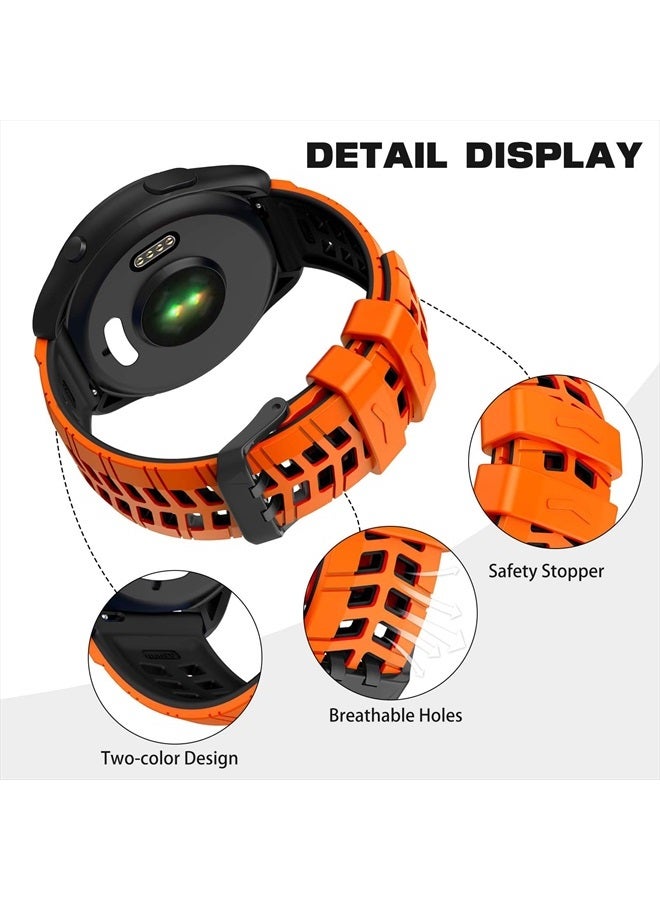 ISABAKE Compatible with Garmin Vivoactive 4/Venu 2/Forerunner 255 265 Bands,Silicone Strap Sport Wristband for Samsung Galaxy Watch 3 45mm/Galaxy Watch 46mm/Gear S3 Frontier Watch Band - Image 4