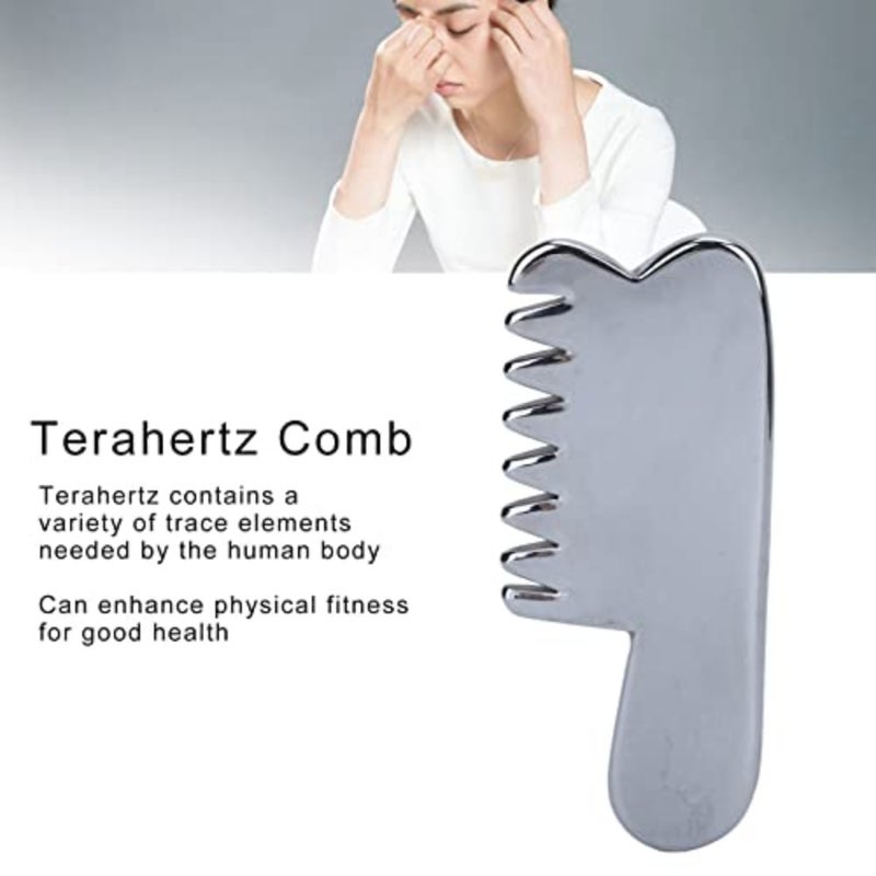 Terahertz Comb, Natural Energy Stone Terahertz Massage Comb Lightweight Portable Scalp Massager Comb for Head Neck Face Beauty Comb - Image 3