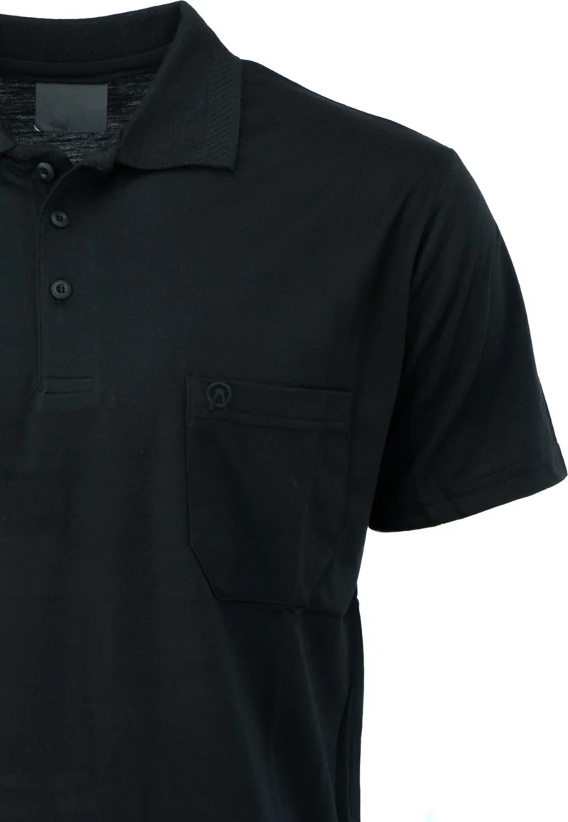 Oppland Men's Polo Collar Pocket Short Sleeve Premium Cotton Fabric T-Shirt Classic Model